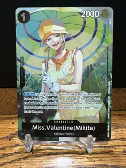 Miss.Valentine(Mikita) Box Topper Rare OP14-087 NM One Piece TCG - Image 1