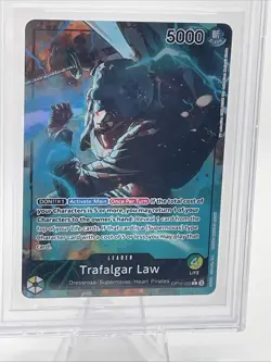 2025 One Piece Royal Blood OP10-022 Trafalgar Law Alt Art Leader BGS 10 Pristine - Image 2