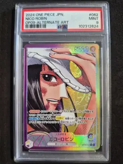 One Piece, Emperors in the New World, Nico Robin, PSA 9, OP09-062 Leader Alt Art - Image 1