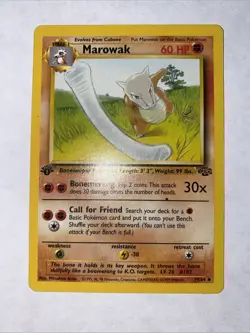 Marowak 39/64 1st Edition Jungle - WOTC Pokemon Card LP - Image 1