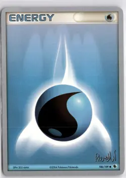 Pokemon Card Water Energy World Championships 2004 Non Holo TCG - Image 1