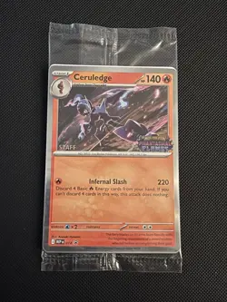 Pokemon Phantasmal Flames Prerelease Staff Promo Cards Sealed Set of 4 Sealed - Image 1