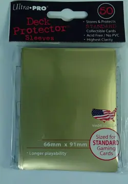 Ultra-Pro Card Deck Protector Sleeves: PRO-MATTE Gold Standard (ULP 84209) - Image 1