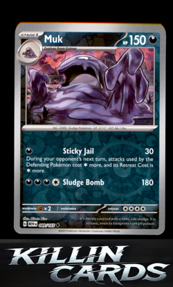 Reverse Holofoil Muk 089/165 Pokemon Uncommon SV: Scarlet & Violet 151 Card NM - Image 1