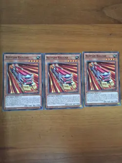NECH-EN090 3 x Ruffian Railcar (Playset) Common Yugioh Card - Image 1