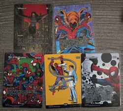MTG Marvel Spiderman Mythic Lot 5 Cards SPM Borderless Counterspell Silkguard - Image 1