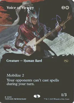 MTG Voice of Victory (0331) *Foil* Borderless Tarkir Dragonstorm LP/NM Free Ship - Image 1