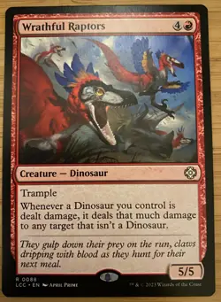MTG - Wrathful Raptors - Lost Caverns Commander #0088 - Rare - NM - Image 1