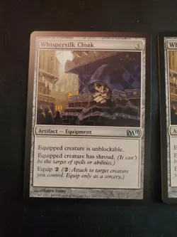 2x WHISPERSILK CLOAK CORE SET 2011 M11 NM MAGIC GATHERING MTG See Pics - Image 2