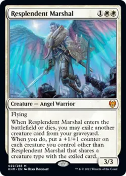 Light Play, English MTG Regular Resplendent Marshal Kaldheim Magic the Gathering - Image 1
