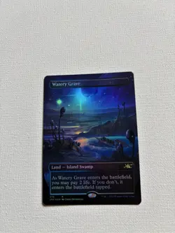 Watery Grave - FOIL Borderless - Unfinity MTG - Image 1