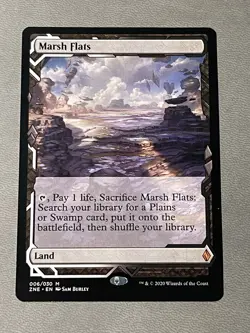 MTG Marsh Flats regular Zendikar Rising Expedition NM - Image 1