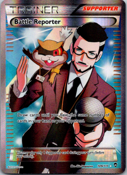 Battle Reporter Pokemon Trainer XY-Furious Fists Holo Full Art 109/111 Near Mint - Image 1