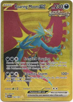 Pokemon Roaring Moon ex Gold Secret Rare Paradox Rift 262/182 NM English - Image 1