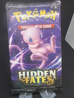 Pokemon Sun & Moon English Hidden Fates Pack Sealed Mew art - Image 1