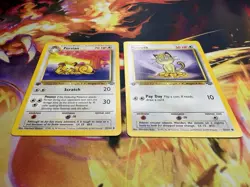Persian 42/64 & Meowth 56/64 1st Edition Jungle WoTC 1999 Pokemon TCG - Image 2