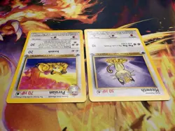 Persian 42/64 & Meowth 56/64 1st Edition Jungle WoTC 1999 Pokemon TCG - Image 3