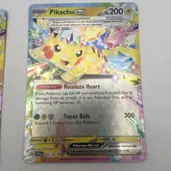 Pokemon TCG Pikachu ex Surging Sparks 057/191 Lot Of 2 - Image 3