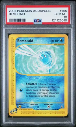 2003 POKEMON AQUAPOLIS #105 REMORAID PSA 10 - Image 1