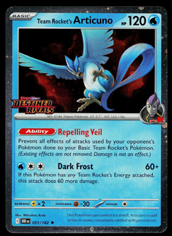 Pokemon Team Rocket's Articuno 51 Destined Rivals Best Buy Promo STAMPED - Image 1