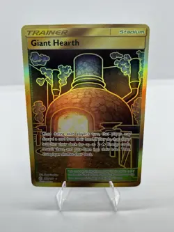 Giant Hearth (Secret) 263/236 Pokemon Sun & Moon Cosmic Eclipse Gold Full Art NM - Image 1