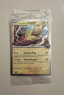 Pokemon Zapdos Sealed Asia stamped Destined Rivals 070/182 Promo #5 - Image 1