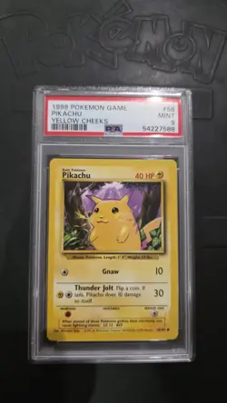Pokemon Pikachu Base Set 1999 Yellow Cheeks PSA 9 - Image 1