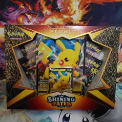 Pokemon TCG Shining Fates Pikachu V Collection Box Factory Sealed - Image 1