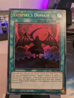 YuGiOh! Vampire's Domain DASA-EN009 Secret Rare 1st Ed - Image 1