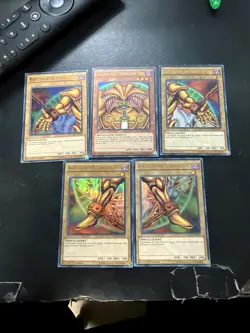 YuGiOh TCG Complete Exodia Set 1st Edition Gold Rare Premium Gold - Image 1