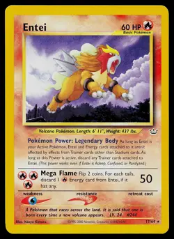 Pokemon Card - Entei Neo Revelation 17/64 Rare - Image 1