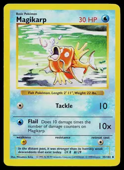 Pokemon Card - Magikarp Base Set (Shadowless) 35/102 Uncommon - Image 1