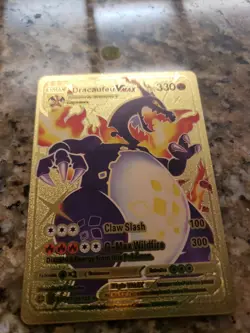Pokemon Charizard Vmax Gold Foil Fan Art Card - Image 1