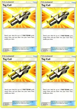 Pokemon Trainer Set -Tag Call 206/236 - Cosmic Eclipse - 4 CARD SET - NM/M 820650813443 - Image 1