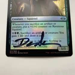 WIZARDS OF THE COAST MTG Dan Scott Signed Proof Card Ravenous Squirrel - Image 3