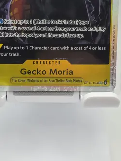 Gecko Moria OP14-104 Super Rare Full Art Card - One Piece CCG English - Image 3