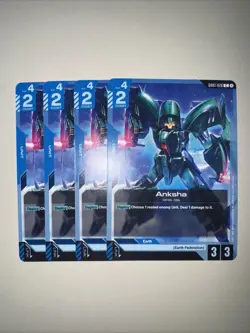 GD01-020 Anksha X4 Playset Gundam Card Game TCG CCG English - Image 1