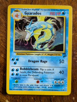 Pokemon Gyarados Holo Rare 7/130 Base Set 2 NM 1999 TCG WOTC Vintage Card - Image 1