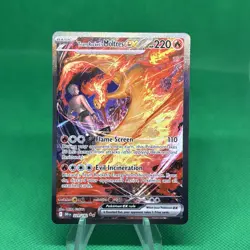 Pokemon TCG Team Rockets Moltres EX Card 229/182 Destined Rivals SIR Holo Rare - Image 1