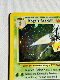 Vintage Pokemon Card WOTC Rare Holo KOGA’S BEEDRILL Gym Challenge 9/132 - Image 2