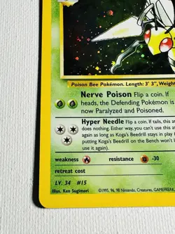 Vintage Pokemon Card WOTC Rare Holo KOGA’S BEEDRILL Gym Challenge 9/132 - Image 4