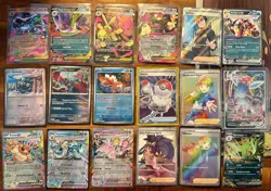 Pokemon Card Lot 18 Cards - Phantasmal Flames, Prismatic Evolutions, SWSH + - Image 1
