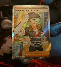 Team Rockets Proton 227/182 Destined Rivals Full Art Trainer Card NM - Image 1