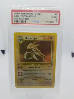Kabutops #9/62 - 1st Edition - PSA 9 - Pokemon Card TCG - Fossil Set - Image 1