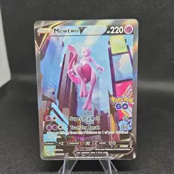 Pokemon TCG Mewtwo V 072/078 Full Art Ultra Rare Holo Basic Card Pokemon GO - Image 1