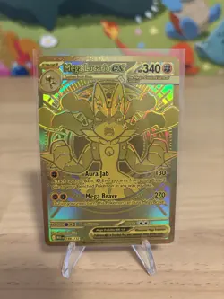 Mega Lucario EX 188/132 Hyper Rare Gold Mega Evolutions Pokemon Card NEAR MINT - Image 1