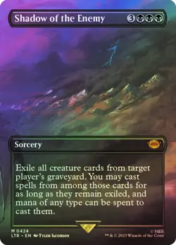 MTG SHADOW OF THE ENEMY BORDERLESS FOIL The Lord of the Rings NM - Image 1