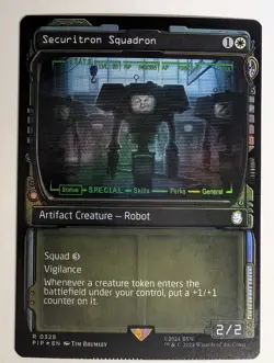 MTG - Securitron Squadron - PIP - R - Showcase Foil - Crimp Miscut - 328 - Image 1