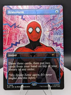 Brainstorm (7019) Secret Lair Drop Bonus Card MTG Spider-Man: Regular (NM) - Image 1