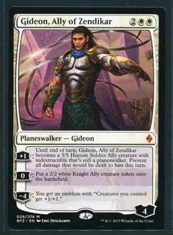 Gideon, Ally of Zendikar - Magic MTG 2015 Battle for Zendikar NM - Image 1